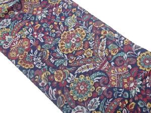 抽象花瓶に鳥模様織出し名古屋帯